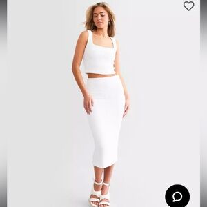 Z Supply- two piece dress in white.